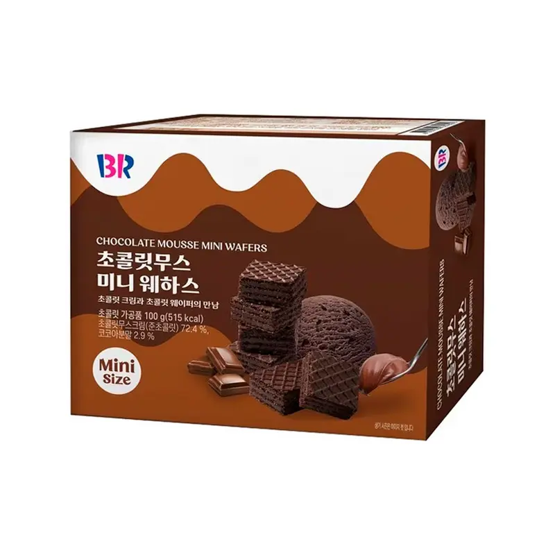 BR CHOCOLATE MOUSSE MINI WAFERS 100G